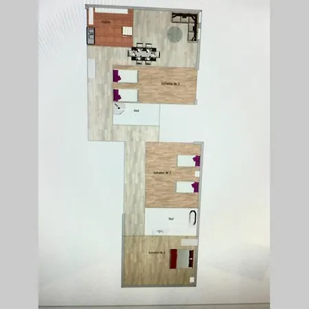 120 Qm -3 Schlafzimmer-2 Baeder- Fuer 7 Gaeste Apartment